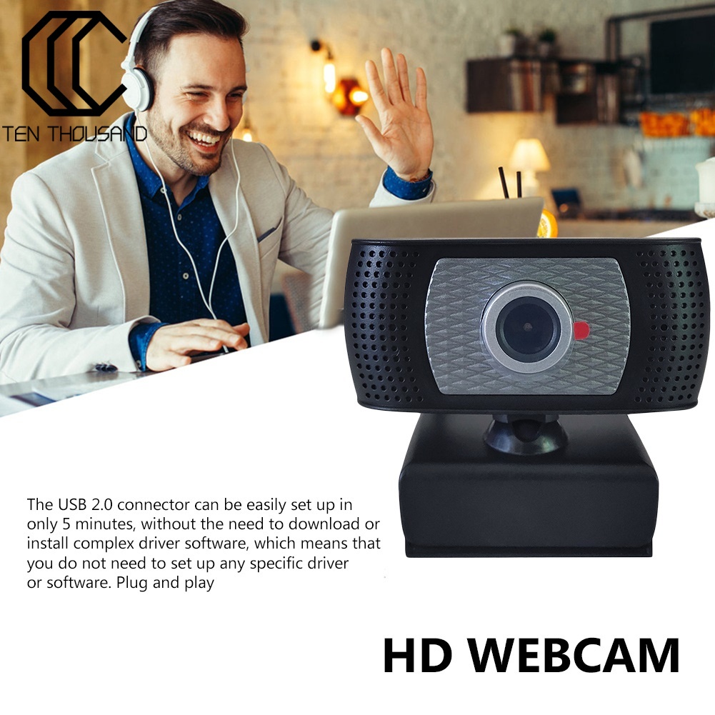 Webcam USB 2.0 720P kèm micro cho laptop máy tính | BigBuy360 - bigbuy360.vn