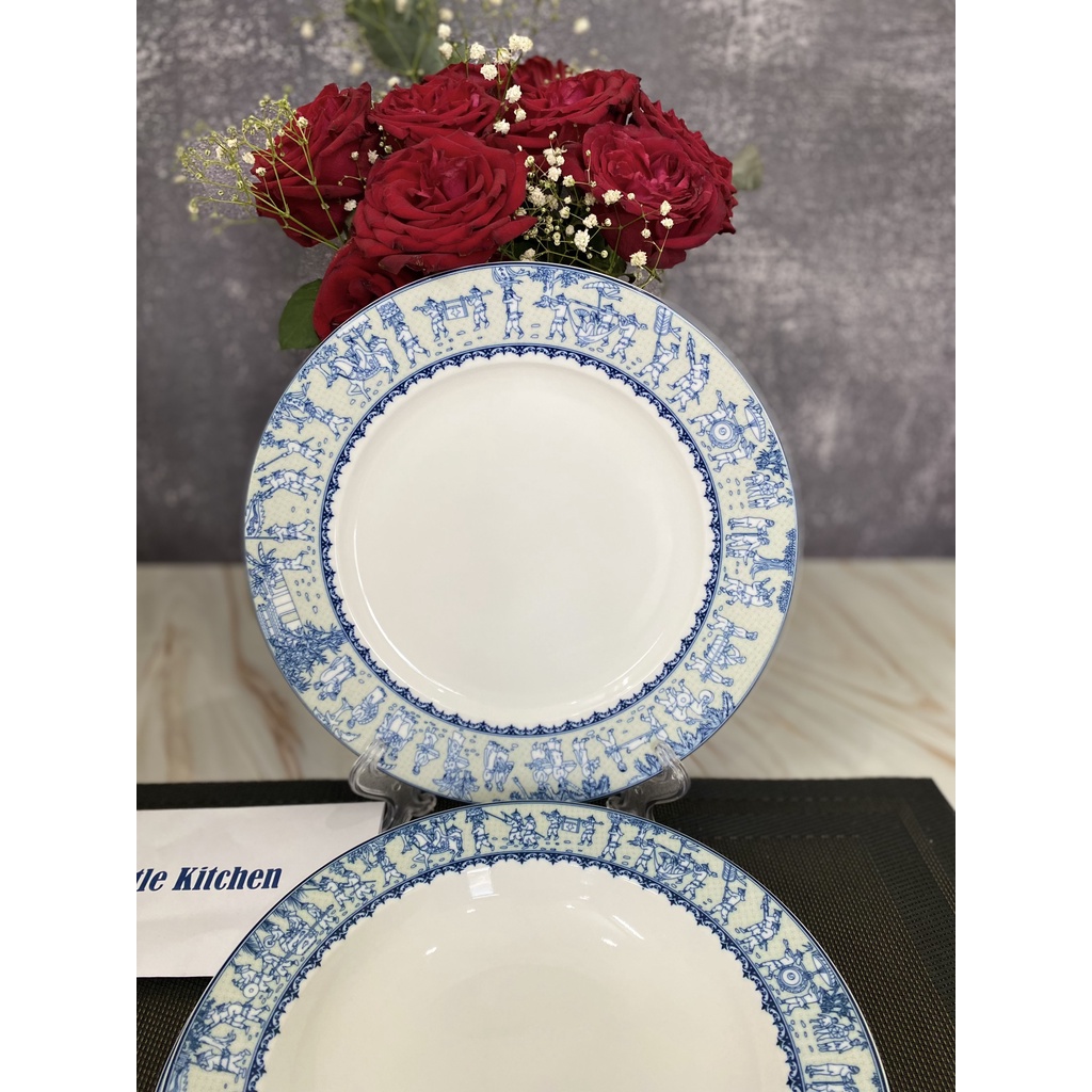 Dĩa Tròn Tứ Quý Minh Long Cao Cấp Chính Hãng 100%, Đĩa Tròn Hoa Văn Cao Cấp