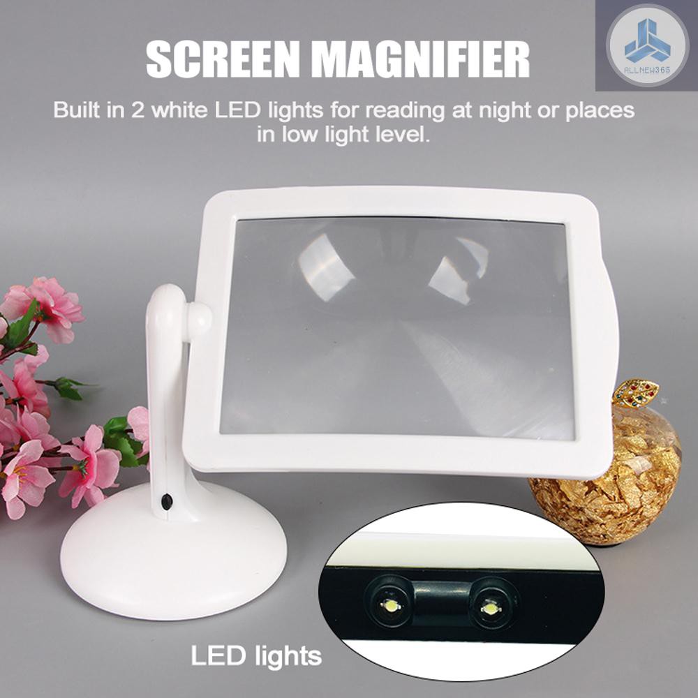 Kính Lúp 3x Có Đèn Led Để Bàn Xoay 360 Độ Đa Năng