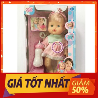 ✅FREESHIP 50K✅ Đồ Chơi Búp Bê Bình Sữa Bé Gái Thiết Kế Dễ Thương, Có Âm Thanh Trẻ Sơ Sinh, Giúp Bé Học Cách Chăm Sóc Em