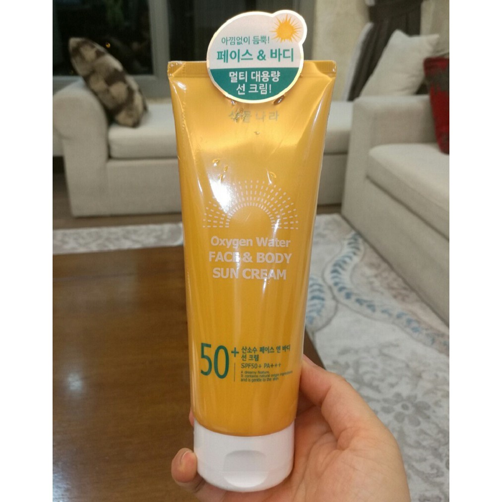 [ Chính Hãng ] Kem Chống Nắng Oxygen Water Face &amp; Body Sun Cream Hàn Quốc, Tuýp * 200ml, Giúp Bảo Vệ Da Khi Đi Nắng