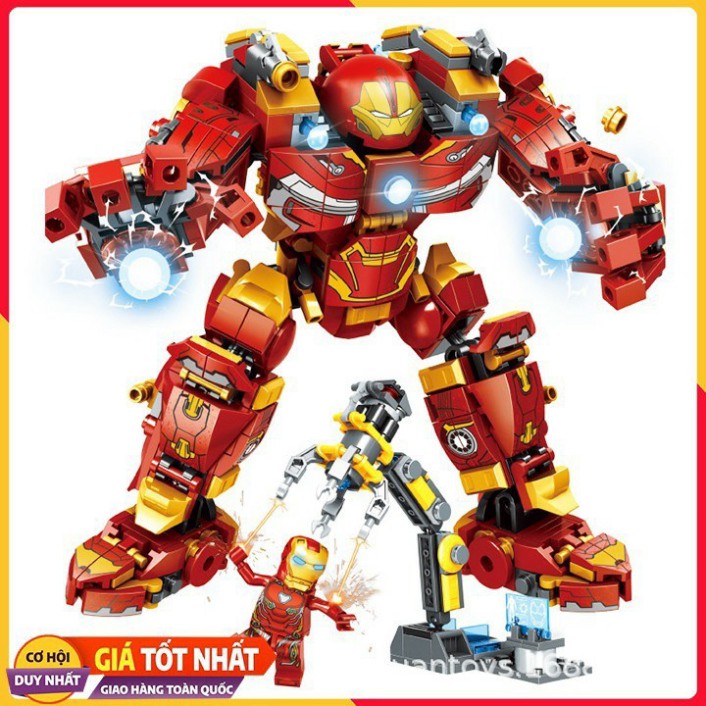 Lego Xếp Hình Ninjago Iron Man ( Người Sắt ) 2018. Gồm 568 chi tiết. Lego Ninjago Lắp Ráp