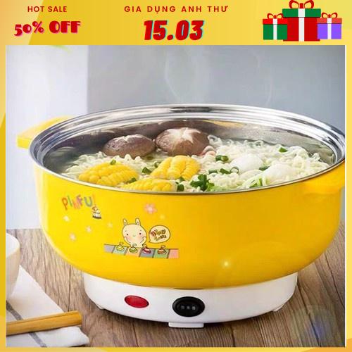 [Siêu Sale] Nồi lẩu mini đa năng size 28cm - Nồi lẩu điện COOKING POT chiên, xào, nấu mỳ, nấu lẩu