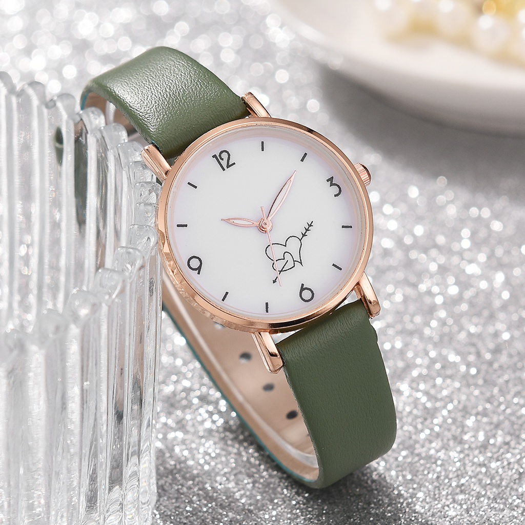 Đồng Hồ Quartz Chạy Kim Màu Hồng / Đen Cho Nữ