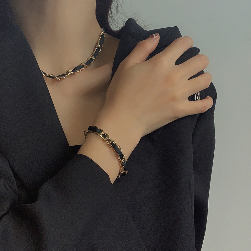 Vòng Cổ Dây Bện 19951 Phong Cách Hip Hop Thời Trang