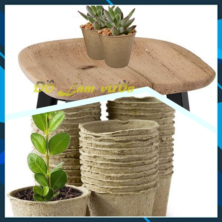 Chậu giấy ươm cây,cốc ươm cây, bầu ươm cây bằng giấy hữu cơ tự phân huỷ, set 30/50/100 cốc