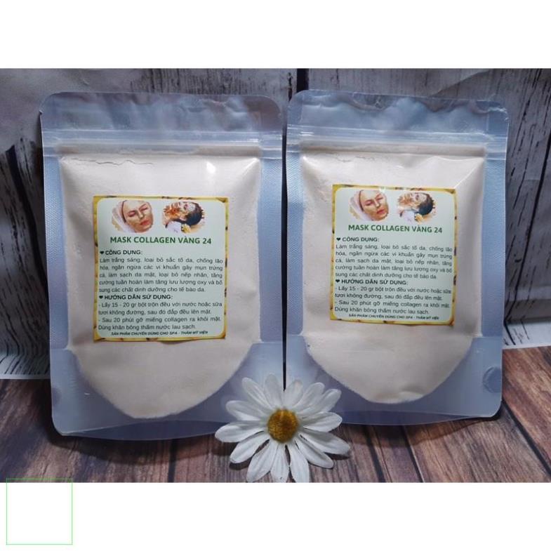 1kg Mặt nạ dẻo vàng collagen 24(vàng sâm) giá sỉ handmade