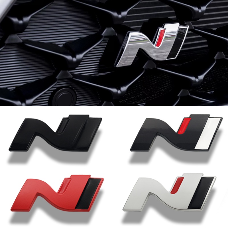 Nhãn Dán Trang Trí Xe Hơi Bằng Kim Loại 3D Cho Hyundai N LINE i10 i30 i20 Sonata Accent Tucson Elantra