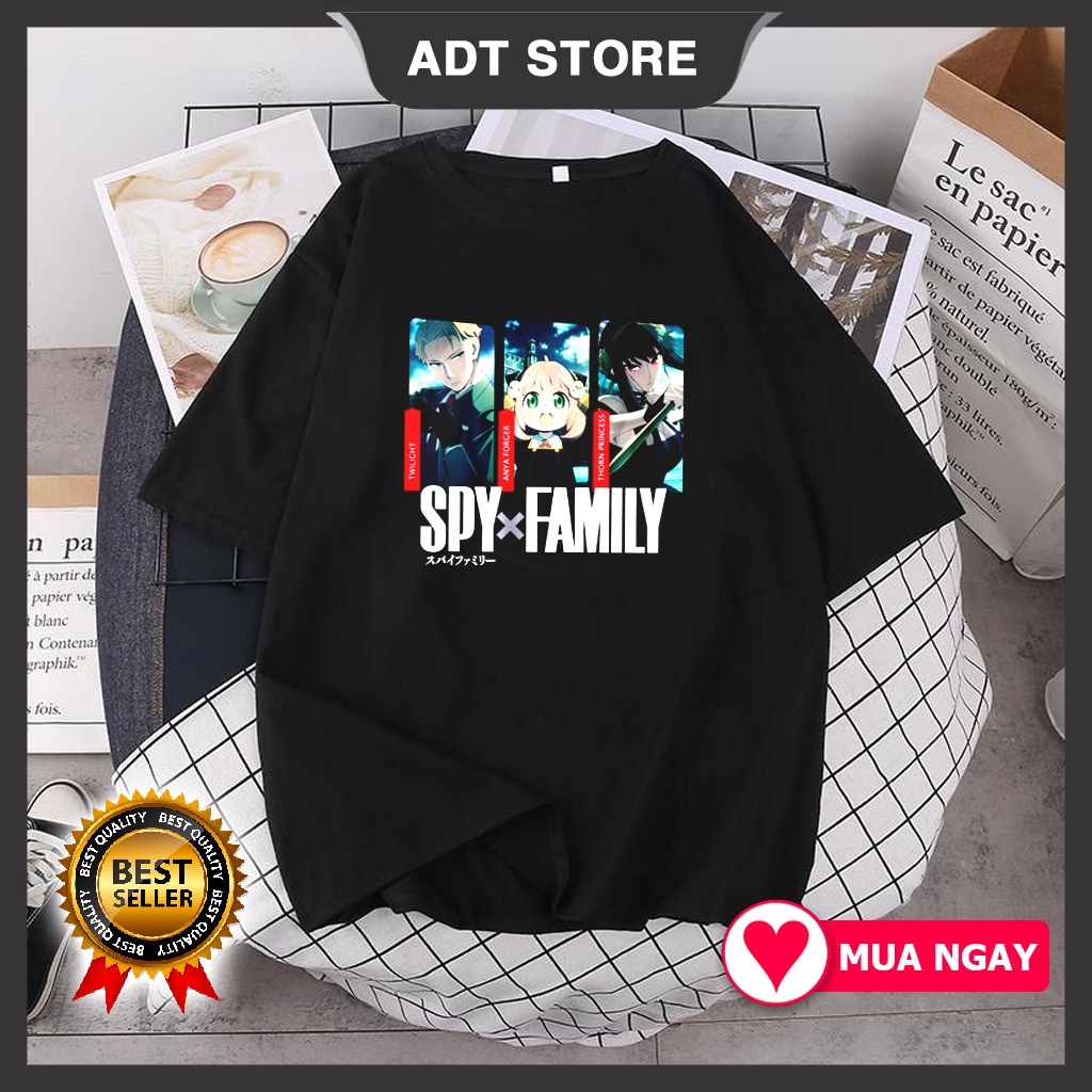 Áo thun Anime T-Shirt - Spy x Family Loid Yor Anya Forger unisex nam nữ mẫu mới cực HOT giá rẻ