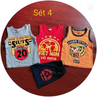 Combo 3 Bộ thun cho bé trai mặc hè cực mát(kominam)