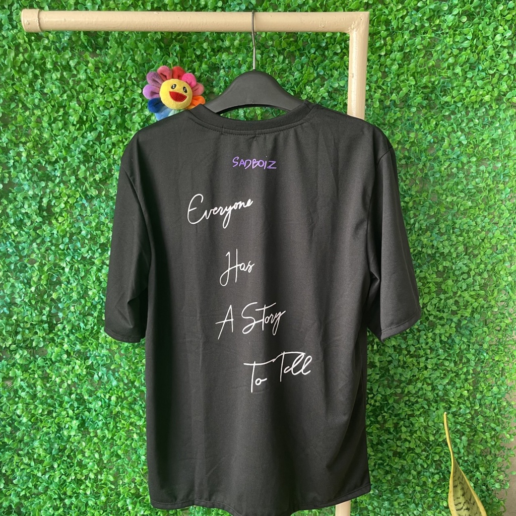 KHẨU TRANG NAM NỮ CÁ TÍNH DÙNG CHO Áo thun ---- tay lỡ form rộng, áo thun nam nữ Sadboiz Sad story Freesize 40-75kg SB05