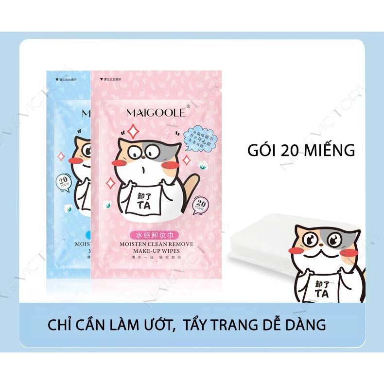 Khăn Tẩy Trang MakeUp MAIGOOLE Mềm Mịn Làm Sạch Sâu Chăm Sóc Da