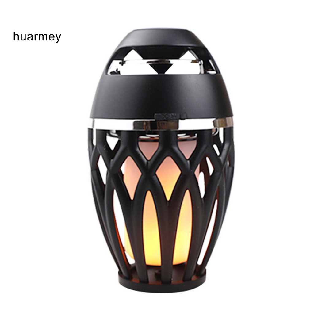 Máy Nghe Nhạc Huamey Siêu Trầm Không Dây LED Kết Nối Bluetooth Có Đèn Ngọn Lửa Hỗ Trợ Thẻ Nhớ Cho Bữa Tiệc
