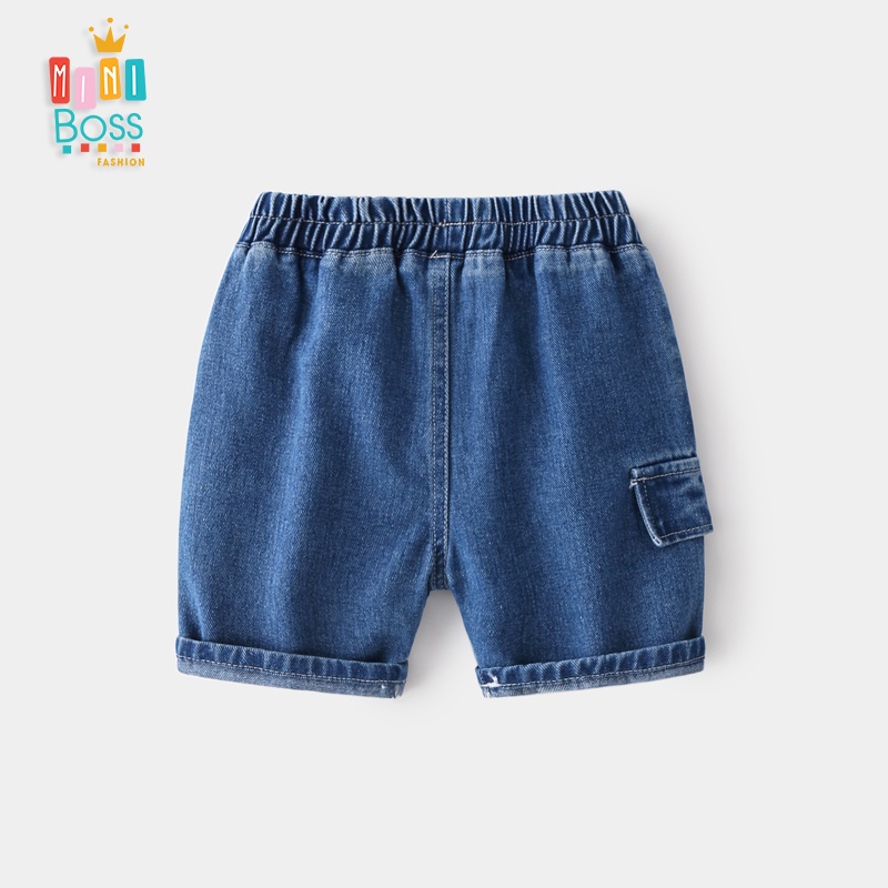 Quần jean bé trai MiniBoss - Quần đùi jean cho bé hàng Quảng châu, xuất Âu Mỹ QDJ142
