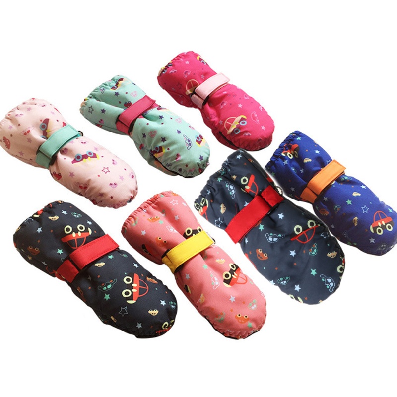 Găng Tay Dày Chống Gió Chống Nước Dành Cho Trẻ Em Chơi Trượt Tuyết