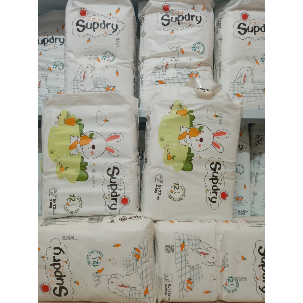 Bỉm Tã SUPDRY nội địa Trung quần/dán đủ size S72/M66/L60/M64/L58/XL52/XXL50/XXXL46 cho bé, trẻ sơ sinh