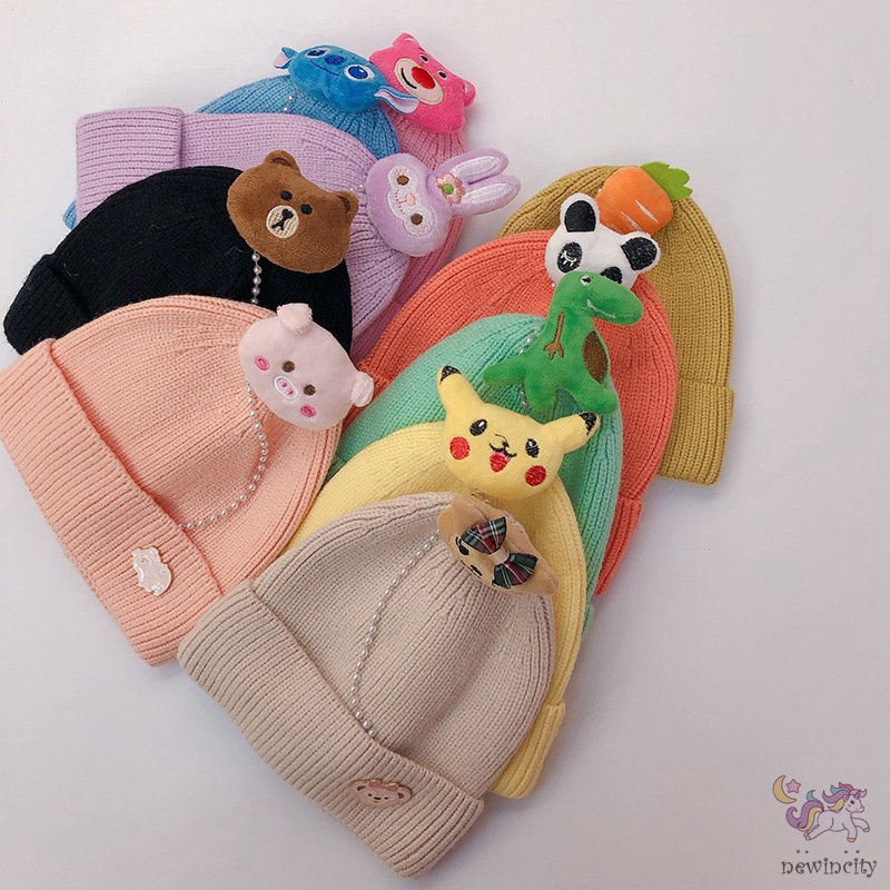 Mũ len họa tiết hoạt hình phong cách Hàn Quốc cho bé