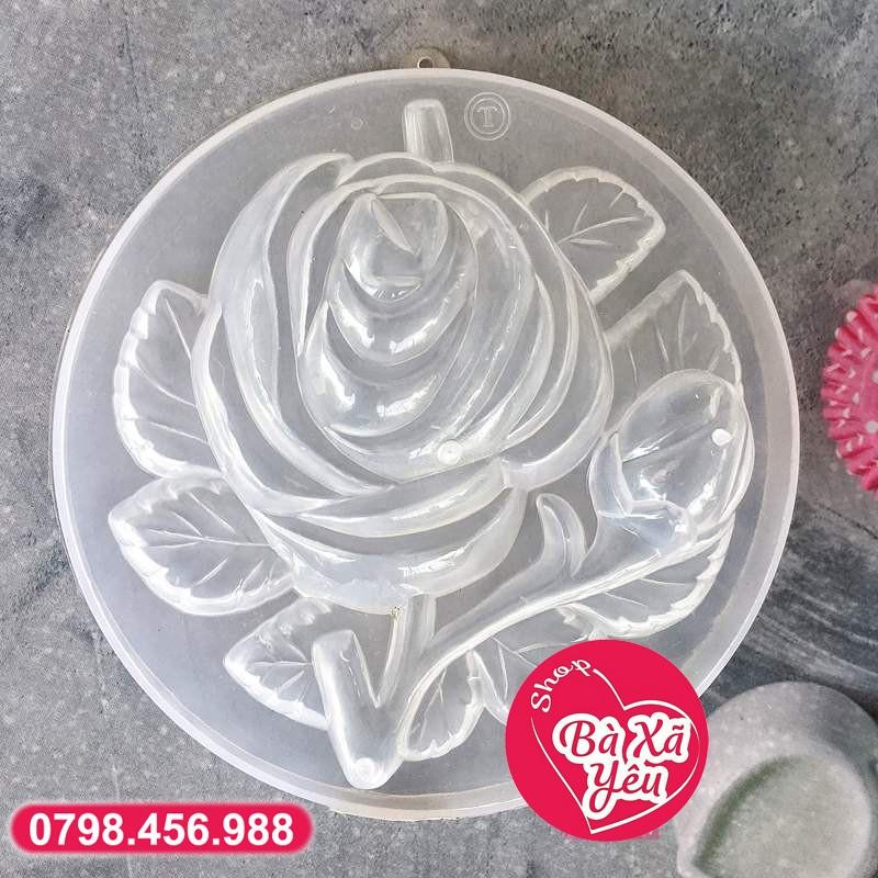 Bộ 2 khuôn rau câu hoa hồng 3D - BX1729
