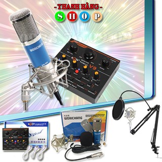 Combo Bộ Mic Thu Âm BM900 Live Stream - Karaoke Sound card V9