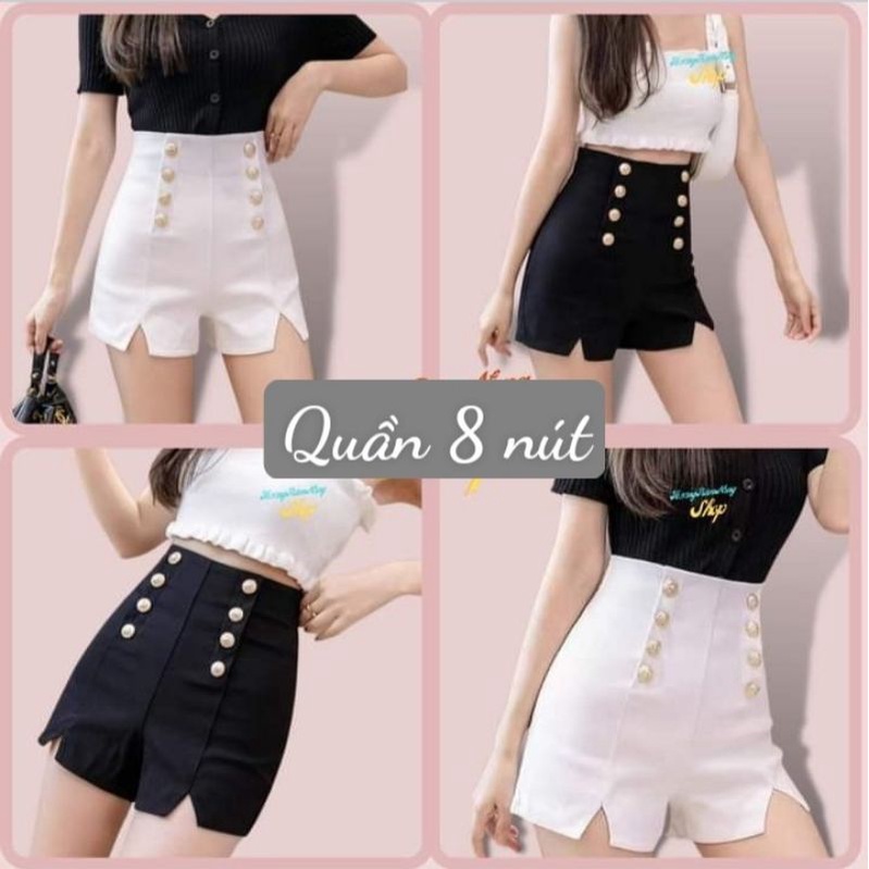 Quần shorts kaki 8 nút xẻ đùi
