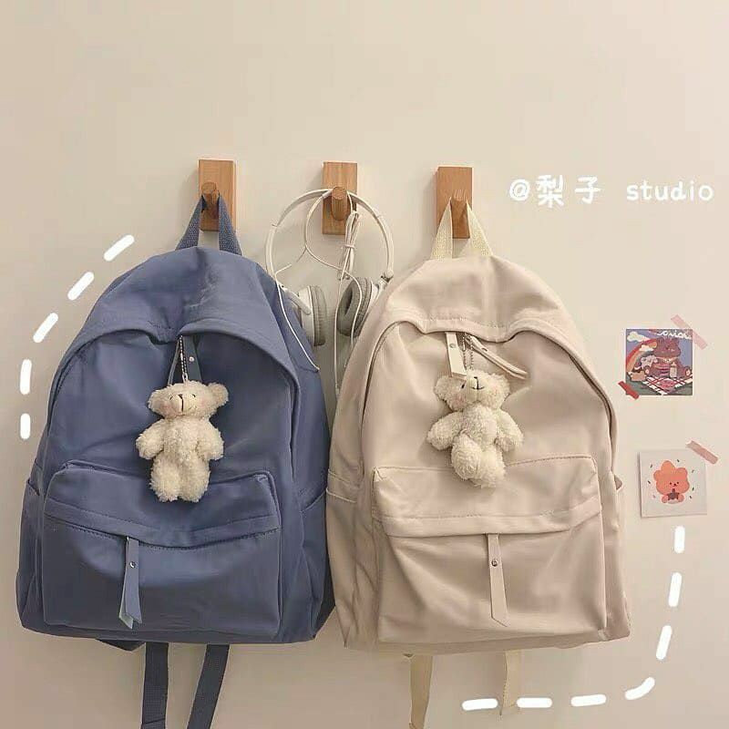 Balo basic, balo nữ thời trang . balo trơn dây kéo da