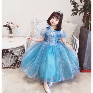   HỎA TỐC  Váy đầm công chúa Lọ Lem 12-30kg Váy hoá trang đi tiệc Halloween cho bé gái 
