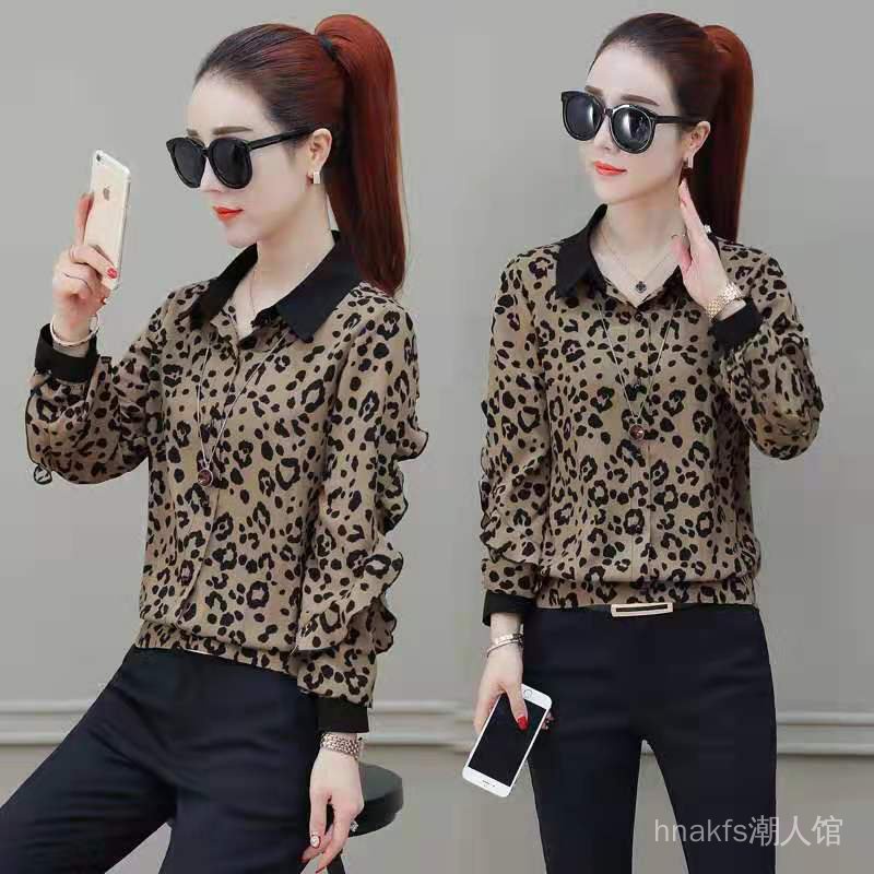 Áo Sơ Mi Chiffon Tay Dài Dáng Rộng Phong Cách Hàn Quốc Thời Trang Xuân Thu Cho Nữ