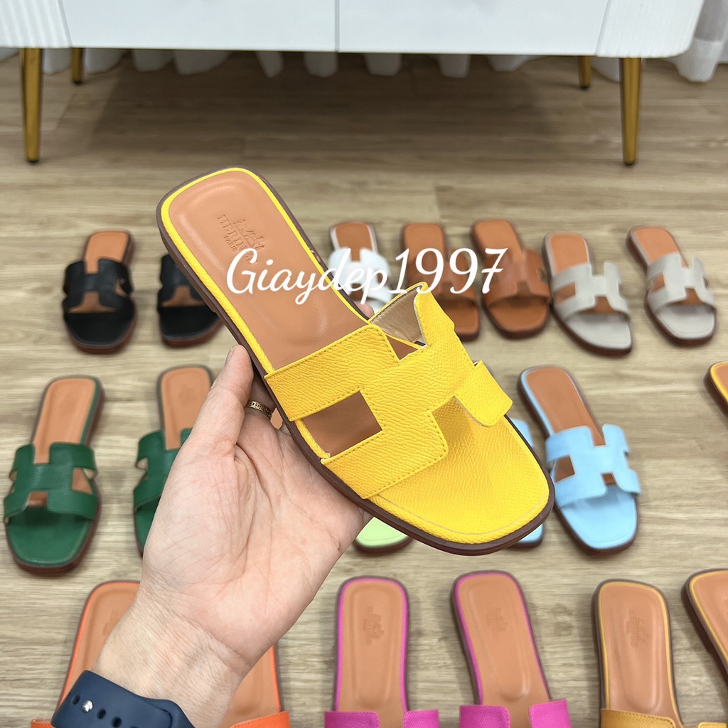 Dép chữ H cao cấp, dép lê nữ HÀNG LOẠI 1 đế vân gỗ, logo dập chìm