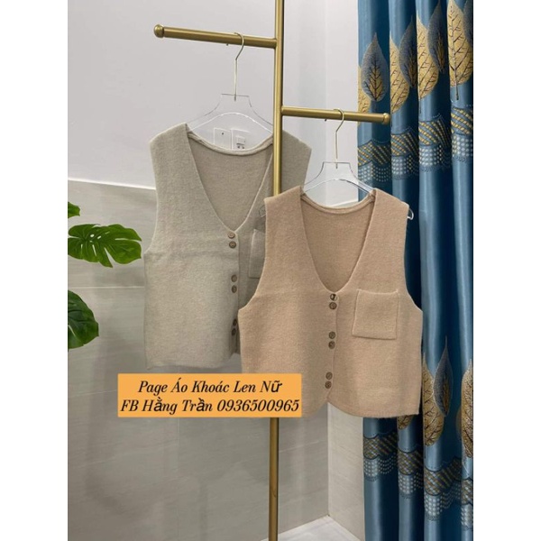 Áo khoác ghile len ép hàng đẹp như hình.