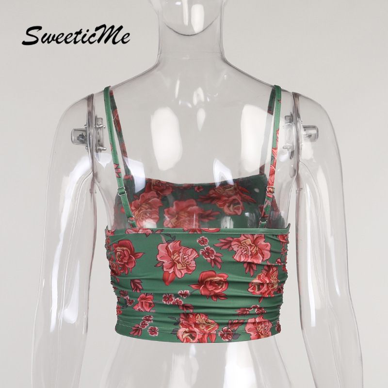 Áo Lửng Hai Dây In Họa Tiết Xinh Xắn Dành Cho Nữ 2021 | BigBuy360 - bigbuy360.vn