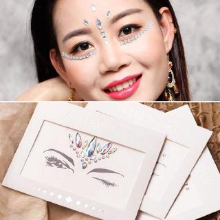 Temporary Face Stickers Easy To Operate Face Gems Rhinestone