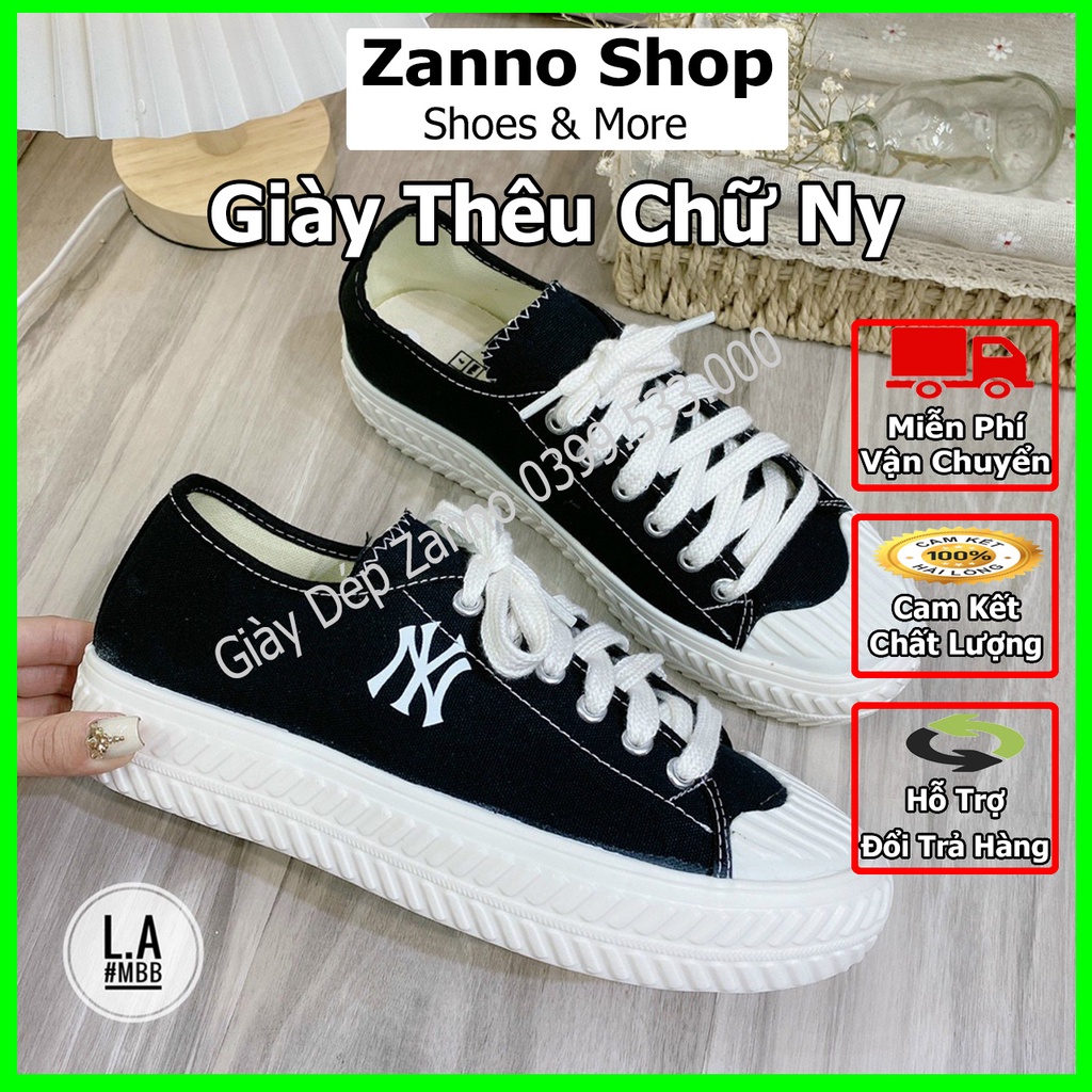 Giày Thể Thao Nữ Ny Đen Cá Tính Đủ Size 35 - 40 (Ảnh, Video Thật)