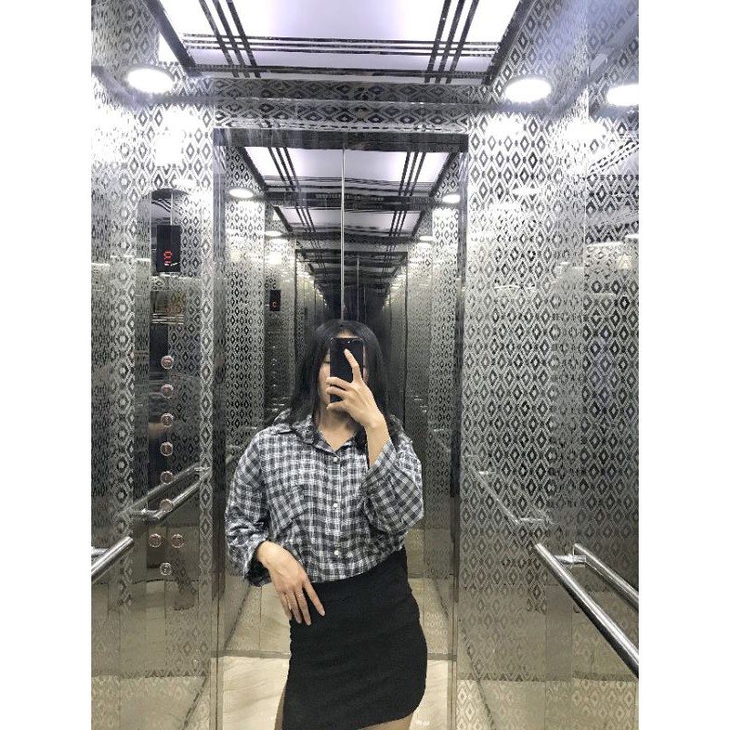 |ẢNH THẬT| Áo sơmi nam nữ,áo sơmi thời trang,áo sơmi caro đen trắng tay lồng đèn SIÊU RẺ | BigBuy360 - bigbuy360.vn