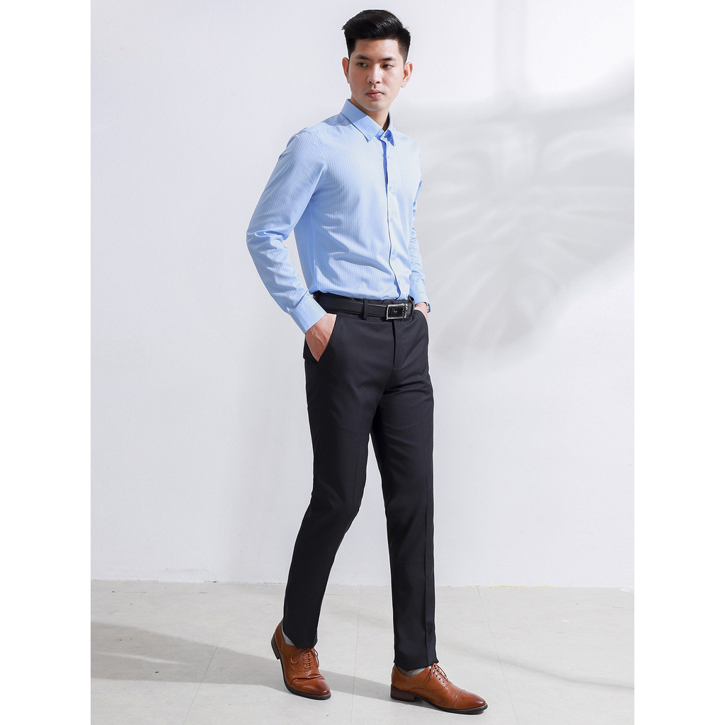 Quần Tây Nam Aristino ATR00108 Quần Âu Nam Màu Xám 148 Dáng Regular Fit Vải Polyester