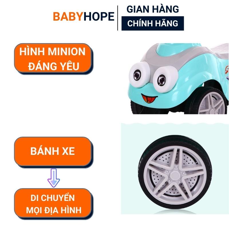 Xe chòi chân cho bé 1 tuổi 2 tuổi tập đi MINION có nhạc, đèn, tựa lưng CAO CẤP