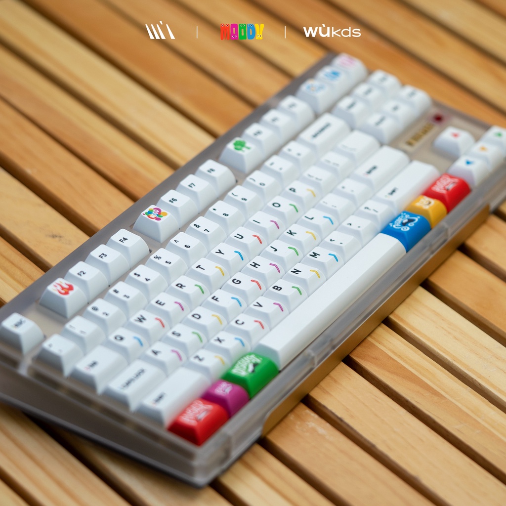 WUKDS MOOD Keycaps 160 Phím PBT Dye-Thăng hoa Keycaps KCA Hồ sơ Keycaps cho Công tắc Cherry Gateron MX Bàn phím cơ