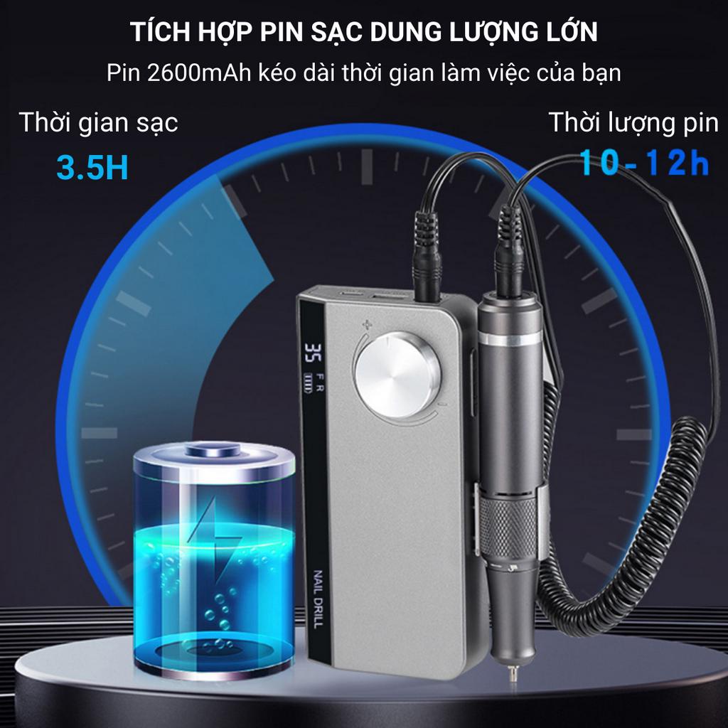 Máy Mài Nail, Máy Mài Móng NAIL DRILL UV-501, Máy Mài Móng Tay Tích Điện, Mài Gel Bột Mini Cầm Tay- Bảo Hành 12 Tháng
