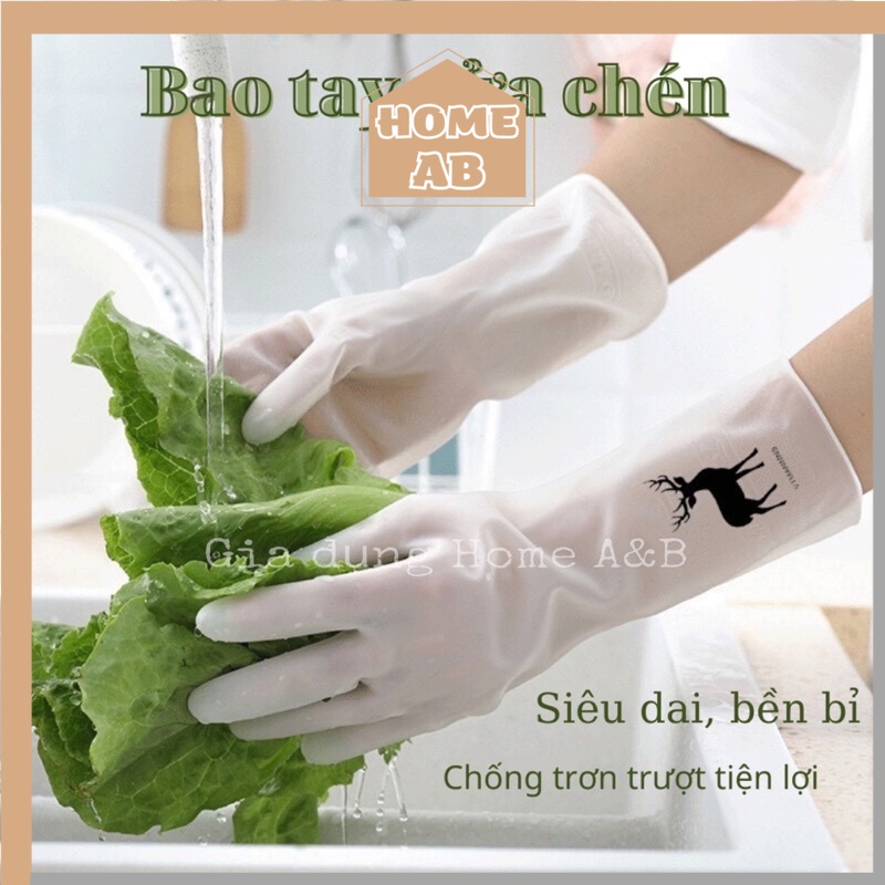 Bao Tay Rửa Bát, Vệ Sinh Nhà Cửa Hình Hươu Siêu Dẻo