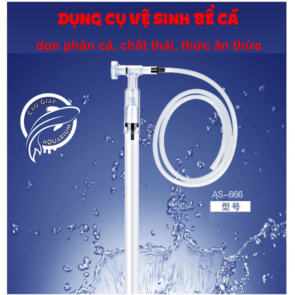Hút cặn phân cá AS666 - Hút cặn bể thủy sinh - Hút cặn bể cá