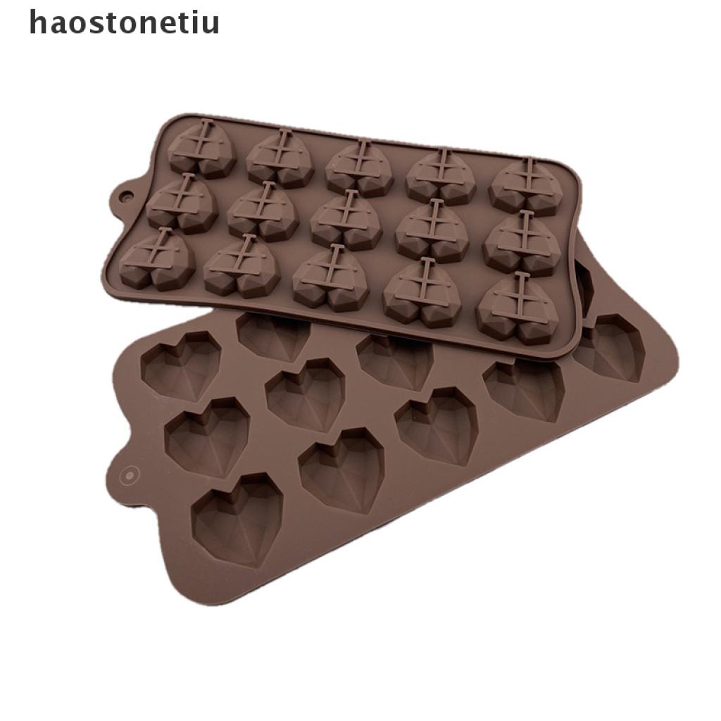 Khuôn Silicone Làm Bánh Kẹo Hình Trái Tim 15 Ngăn