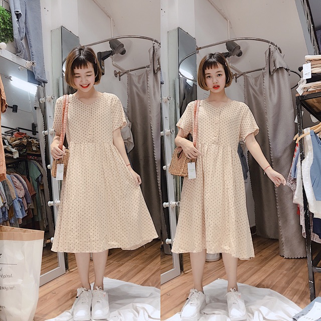 Váy bbd chấm bi