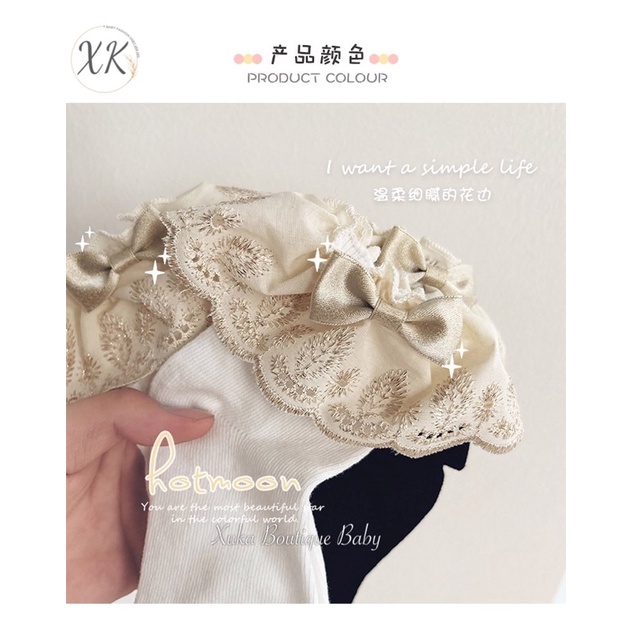 Tất Cổ Ren Trắng Bé Gái, Tất Vớ hotmoon Quảng Châu Cao Cấp Cho Bé Gái Từ 1 - 11 tuổi