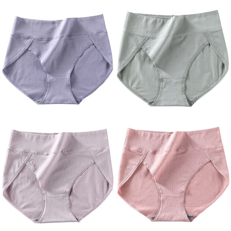 AOFEIQIKE AOFEIQIKE Quần Lót Cotton Lưng Cao Không Đường May Kháng Khuẩn Cho Nữ