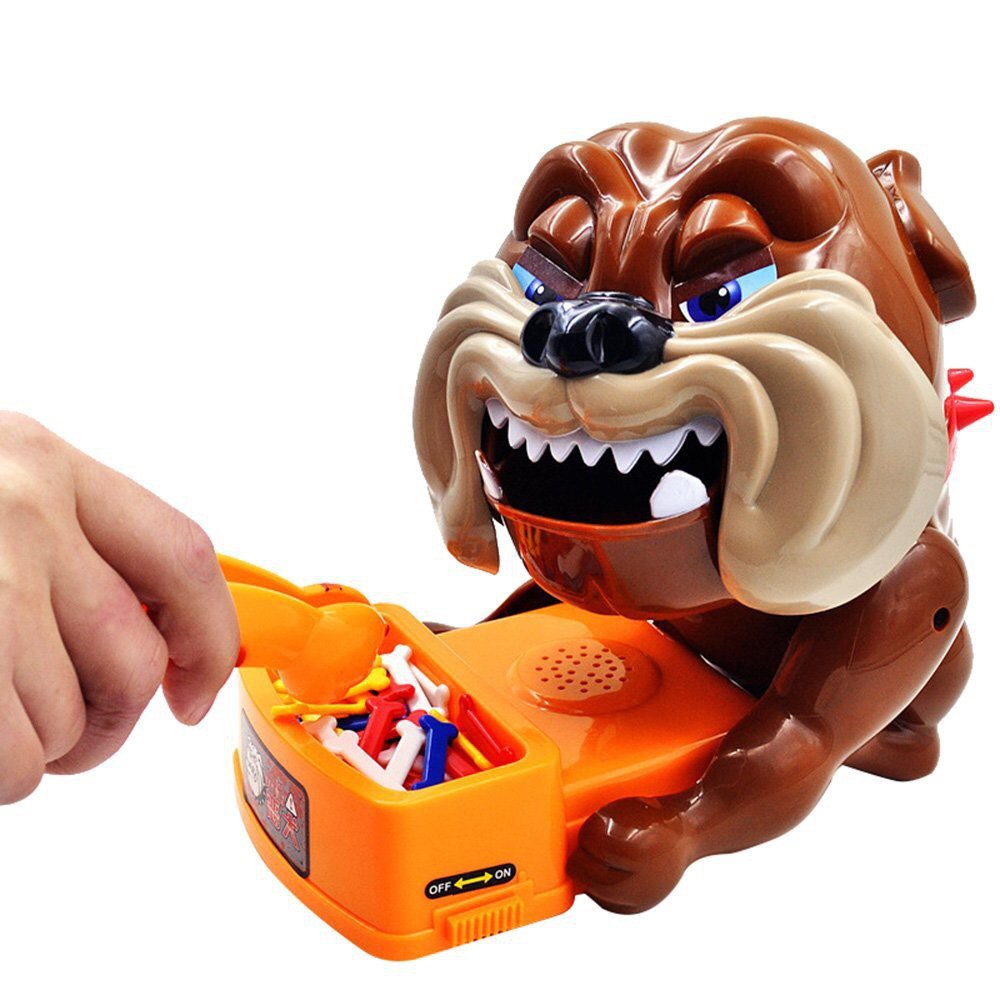 Trò chơi Chó giữ xương - Trộm xương chó Loại lớn: Dùng pin, có nhạc (loại gắp xương) lens