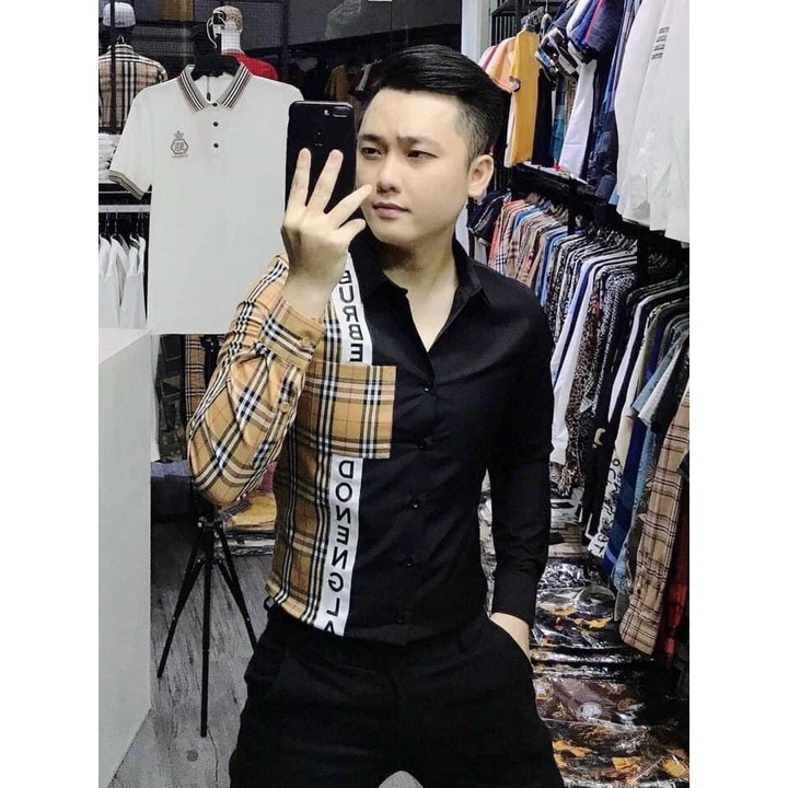 ÁO SƠ MI 3D BURBERRY SỌC CARO ÔM BODY TÔN DÁNG DÀNH CHO NAM !
