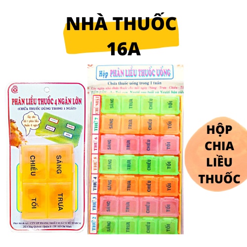 HỘP ĐỰNG THUỐC / HỘP CHIA LIỀU THUỐC 1 NGÀY HOẶC 1 TUẦN - MÀU NGẪU NHIÊN - PHÂN LIỀU NHANH, NHỎ GỌN, TIỆN LỢI BỎ TÚI