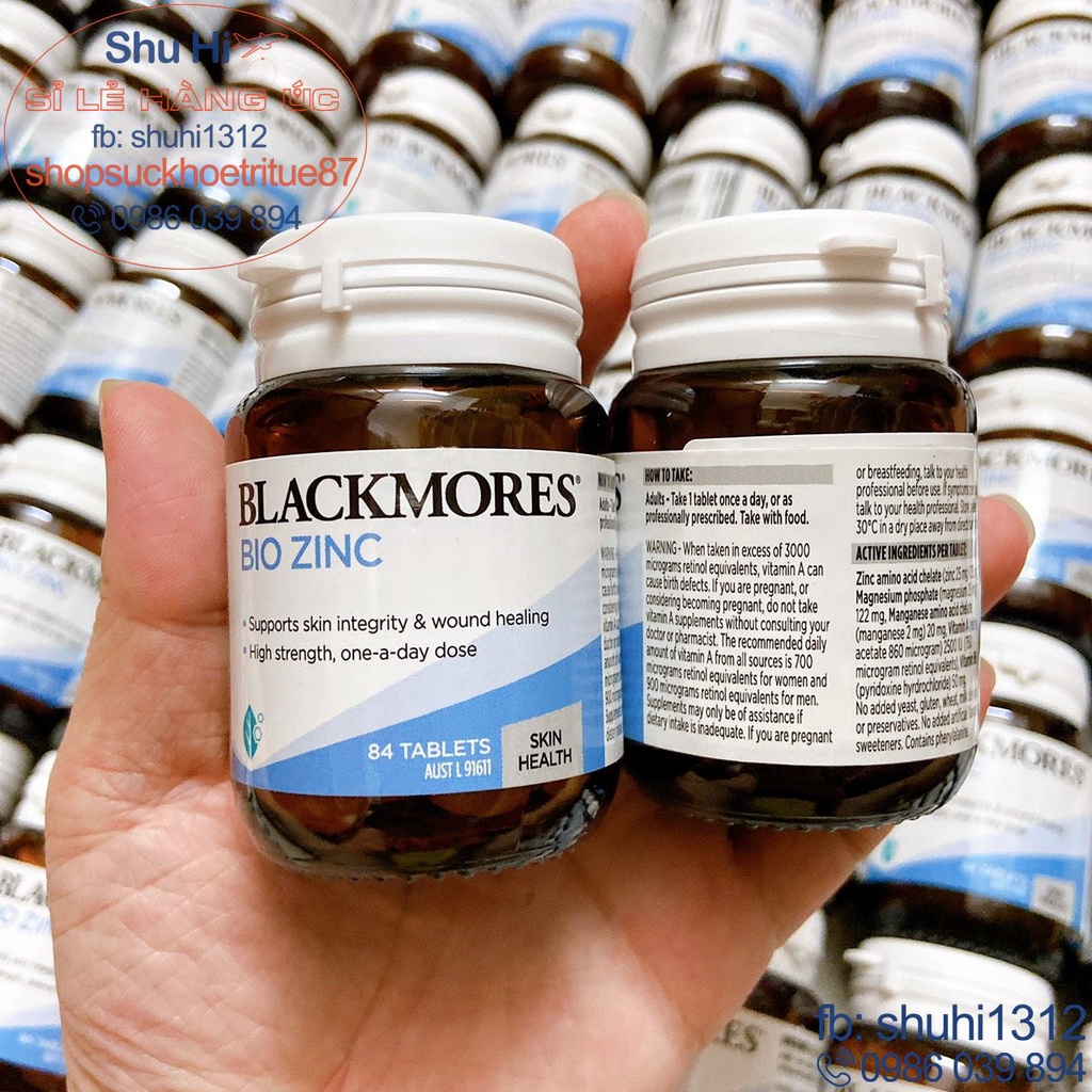 Viên uống bổ sung kẽm blackmores 84 viên, 168 viên úc, blackmores bio zinc