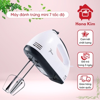 Máy đánh trứng cầm tay ⚡ TOP BÁN CHẠY ⚡ Máy đánh trứng mini 7 tốc độ cực mạnh kèm 4 thanh đánh trứng