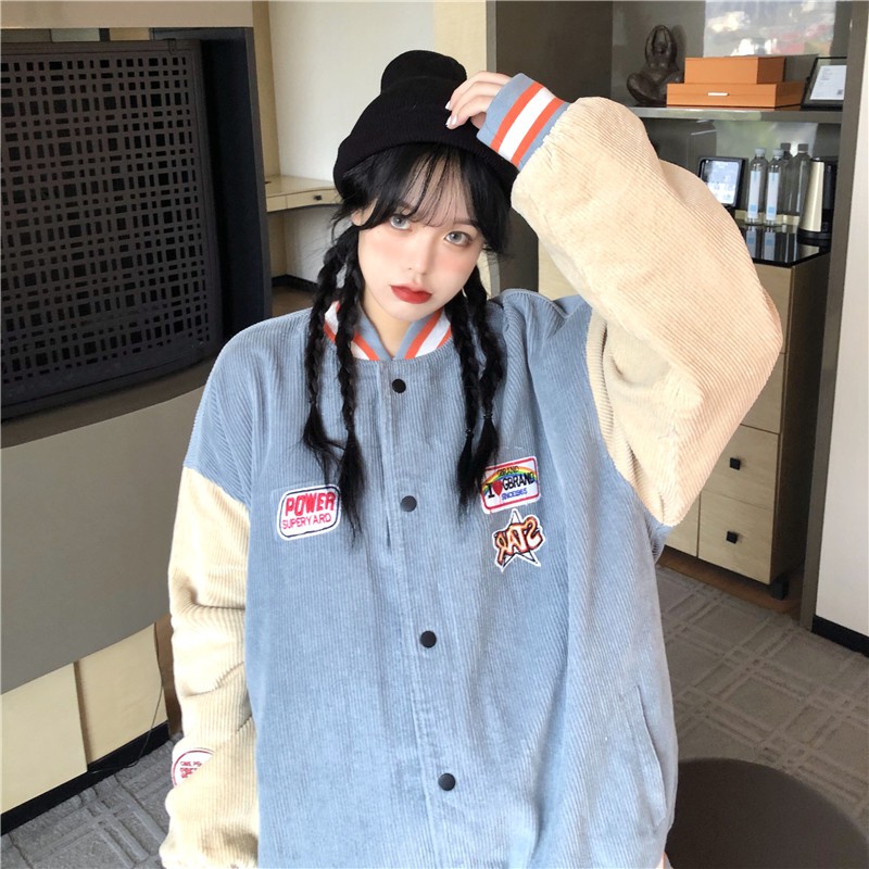 Áo khoác ulzzang retro cực xinh phong cách mùa hè thu ulzzang thể thao nữ