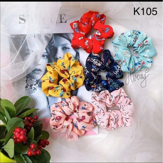 Cột tóc vải Scrunchies - Buộc tóc vải đũi họa tiết